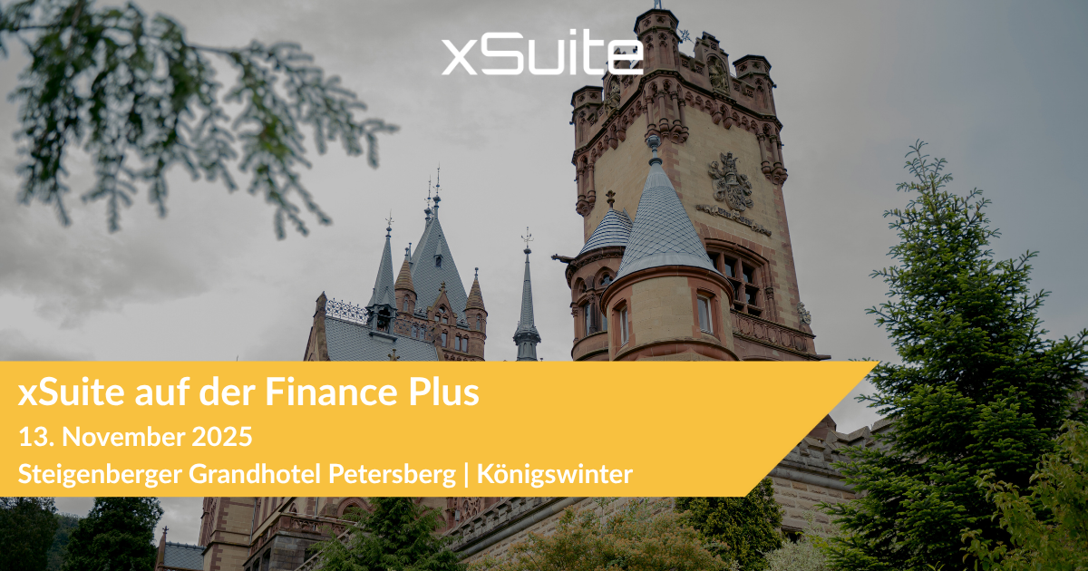 Logo - xSuite Group auf der Finance Plus 2025